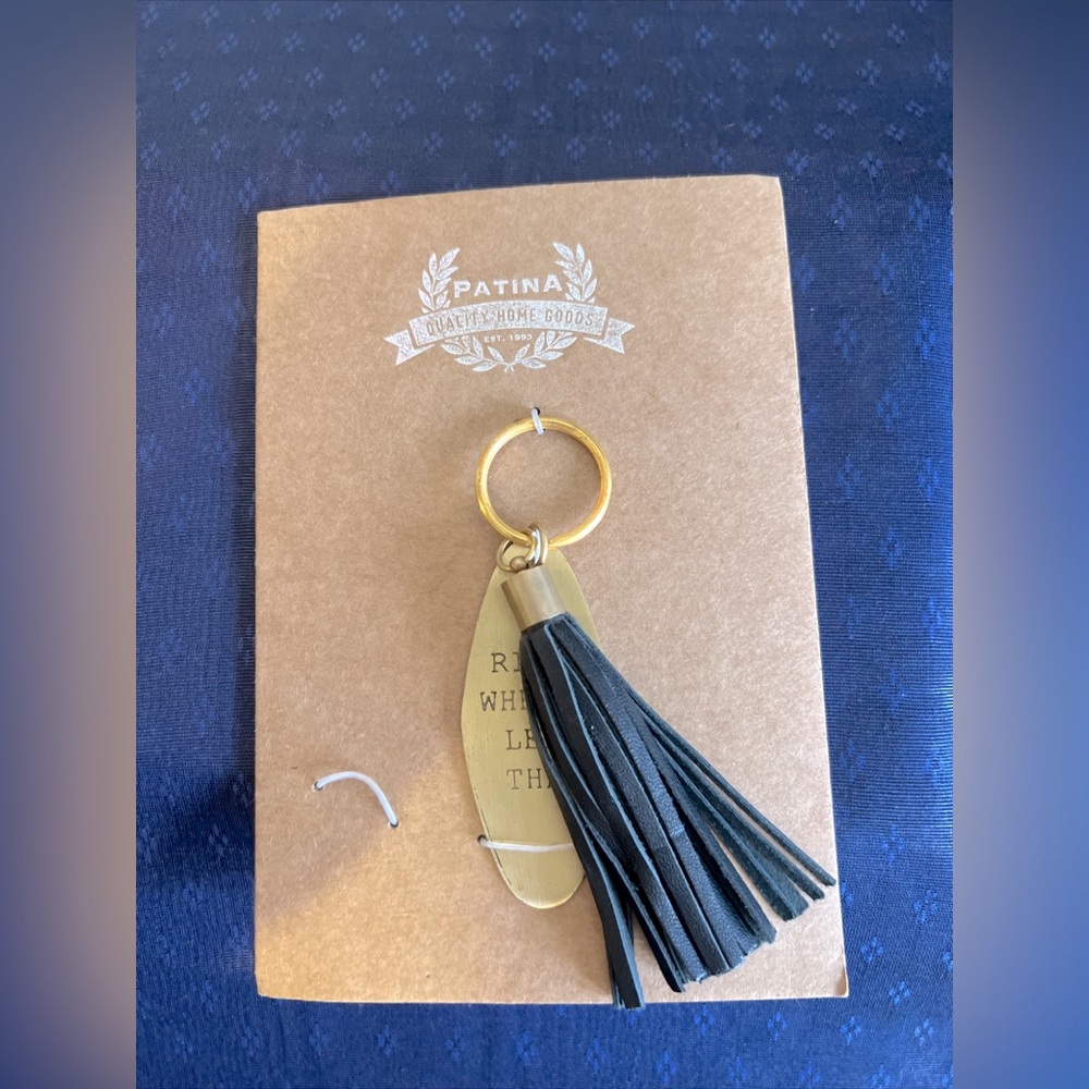 Patina Right Where I Left Them Keychain Rustic Looking Perfect Gift